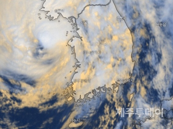 7일 오전 11시50분 현재 태풍 '링링'의 위치. (사진=Windy.com 홈페이지)