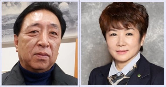(왼쪽) 기호 1번 송윤규 후보  (오른쪽) 기호2번 김선영 후보