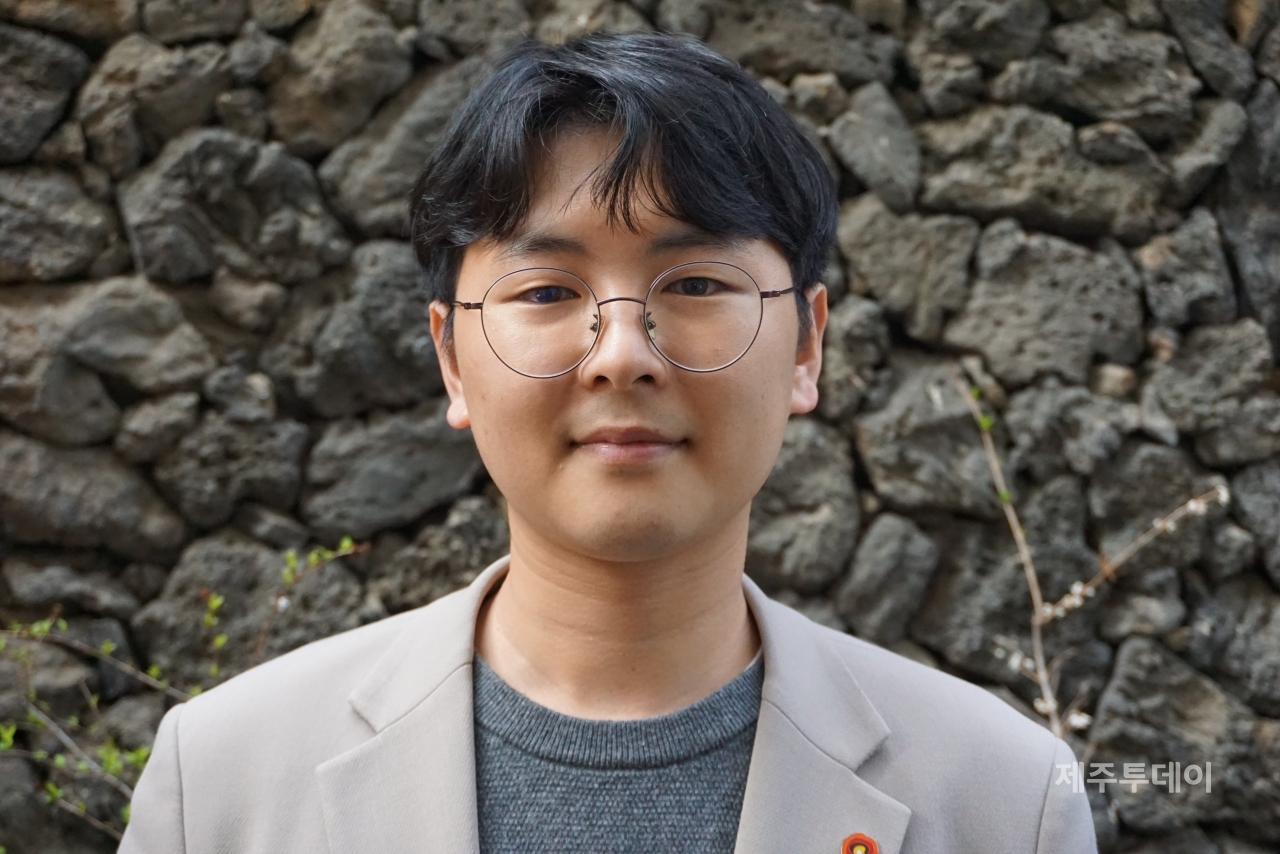 박건도 제주도의원 예비후보(제주시 일도2동 을)(사진=김재훈 기자)