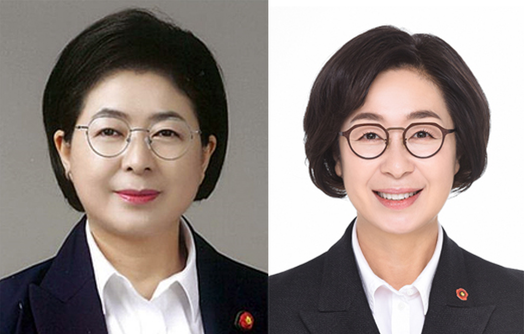 김경미 예비후보와 한영진 예비후보(왼쪽부터)(사진=제주투데이 DB)