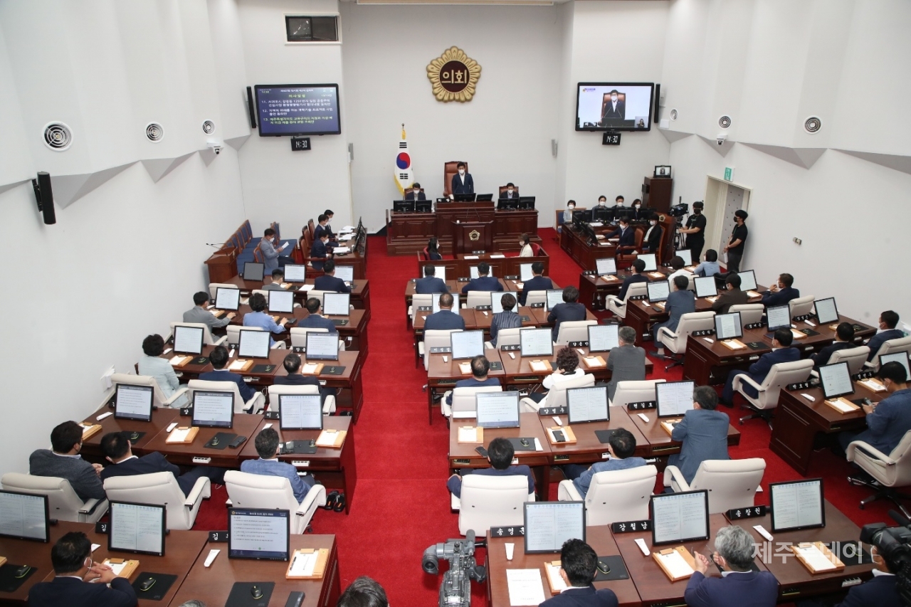 제주도의회 본회의장. (사진=제주도의회 제공)