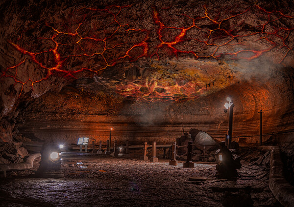 만장굴 미디어아트(사진=제주특별자치도 제공)