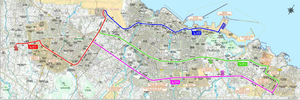 제주트램 노선 계획(안)(사진=제주특별자치도 트램 도입을 위한 사전 타당성 검토 용역 중간보고 자료)