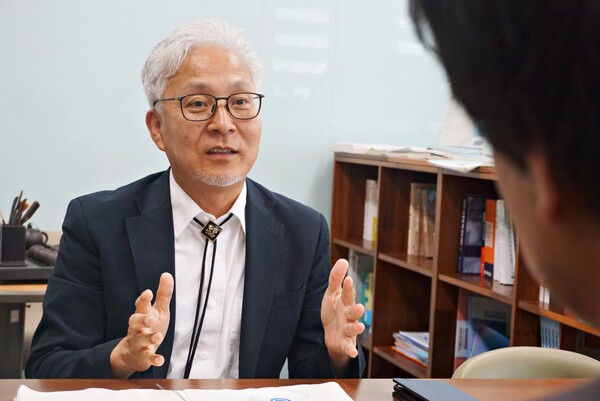 임영구 표선고 교장.(사진=박지희 기자)