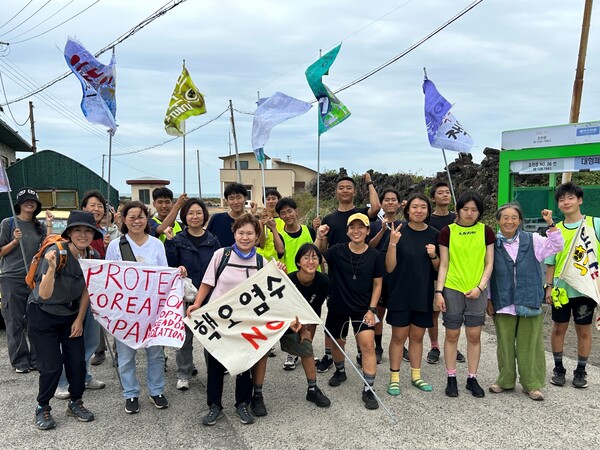 볍씨학교 학생들이 지난 2일부터 3일까지 제주도내 100km를 행진했다. (사진=제주볍씨학교 제공)