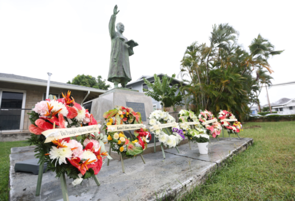 미국 하와이 호놀룰루 한이기독교회 앞에 세워진 이승만 동상. (사진=주호놀룰루 대한민국 총영사관 홈페이지)