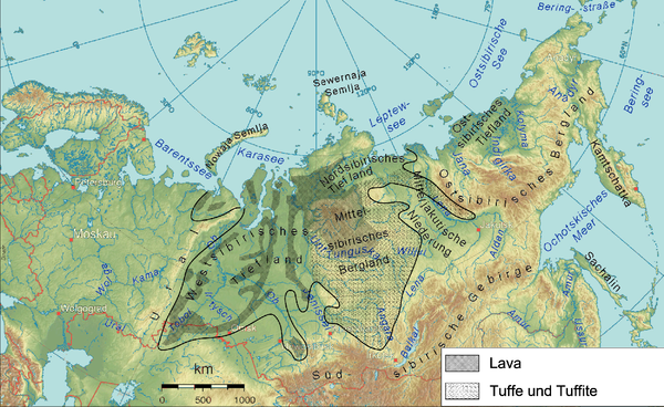 독일지도에 표기된 시베리아 트랩(사진=김정도 제공)