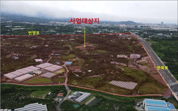 화북2 공공주택지구 부지(사진=제주특별자치도 제공)