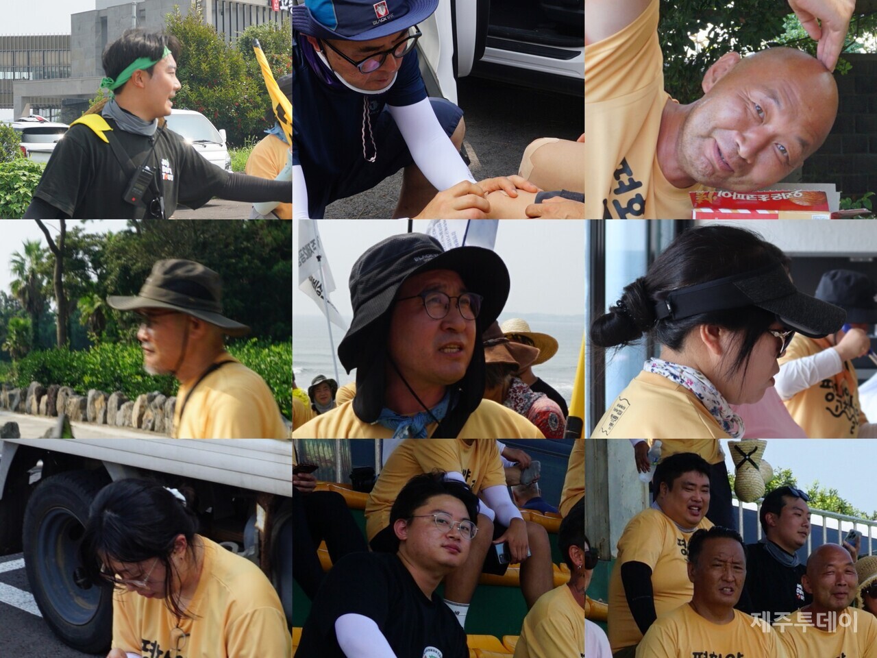 2024제주생명평화대행진 지원 활동가들. (사진=양유리 기자, 편집=조수진 기자)
