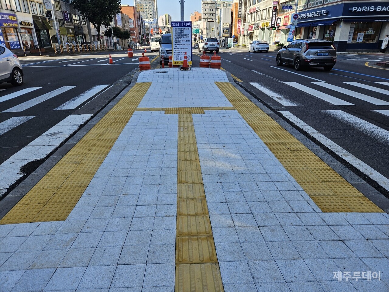 섬식정류장 진입부.(사진=김재훈 기자)