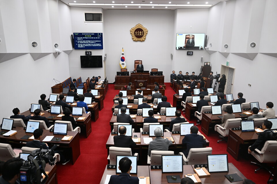 10일 오후 제주도의회가 제434회 임시회 1차 본회의를 열고 있다. (사진=제주도의회 제공)