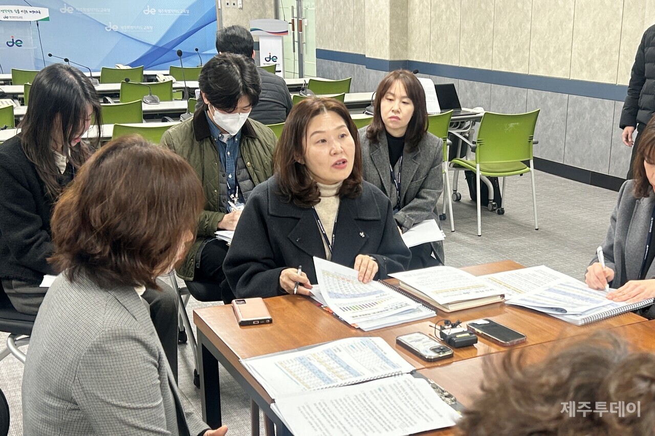 20일 오전 제주도교육청은 브리핑을 통해 2025학년도 유·초·중·고·특수학교 학급편성 결과를 발표했다. (사진=양유리 기자)