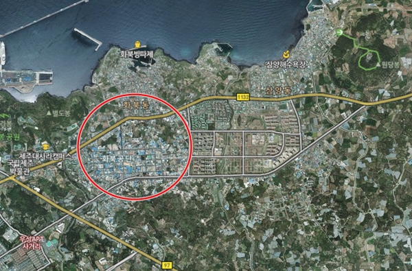 화북공업지역. (사진=네이버 지도)